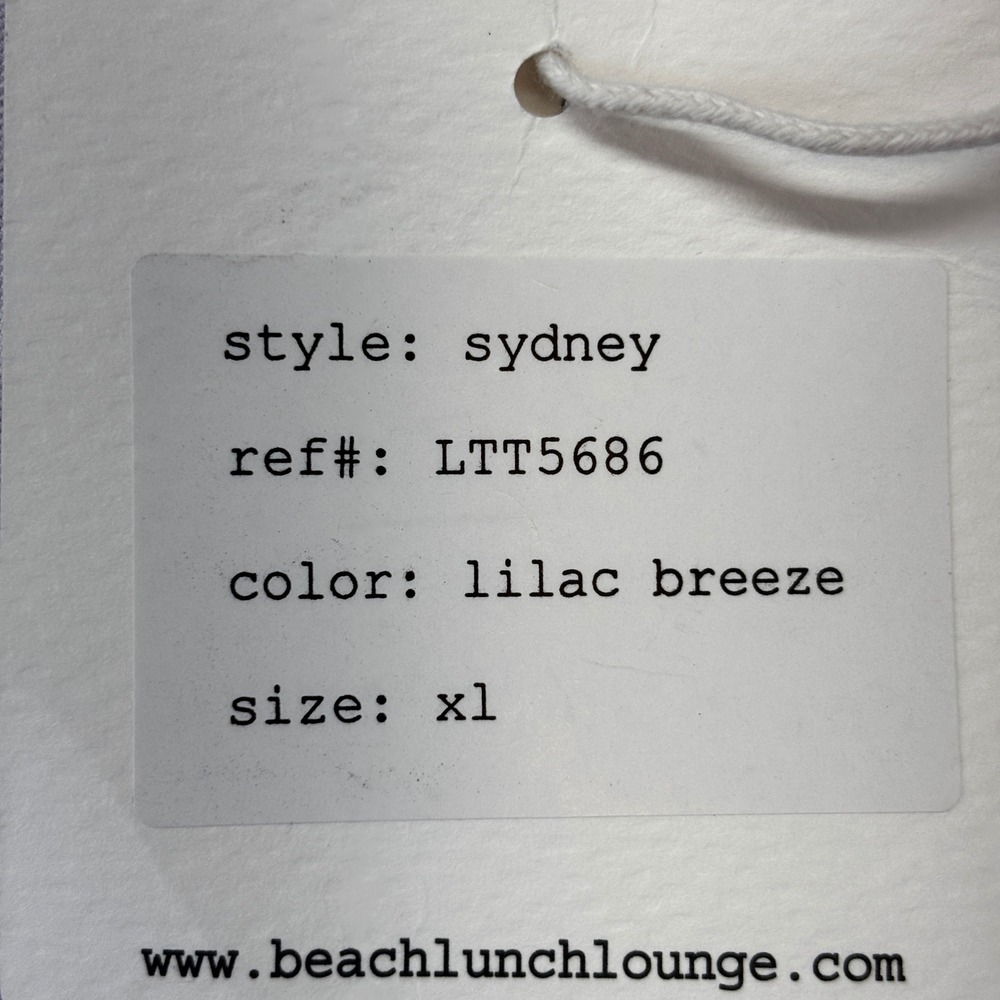 Beachlunchlounge Sydney Shirt Women XL Lilac Breeze‎ Striped Button Down New - Picture 8 of 10